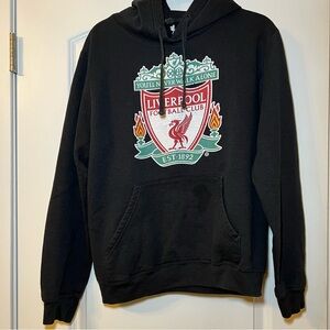 Liverpool FC English Premier League Hoodie Mens Size Medium Black Futbol Soccer